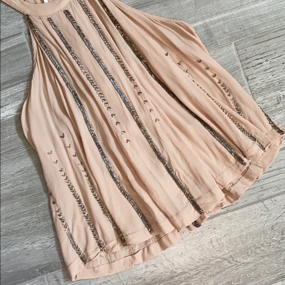 FREE PEOPLE Shimmer & Shine Crop Tank Top, Size L - Picture 6 of 13